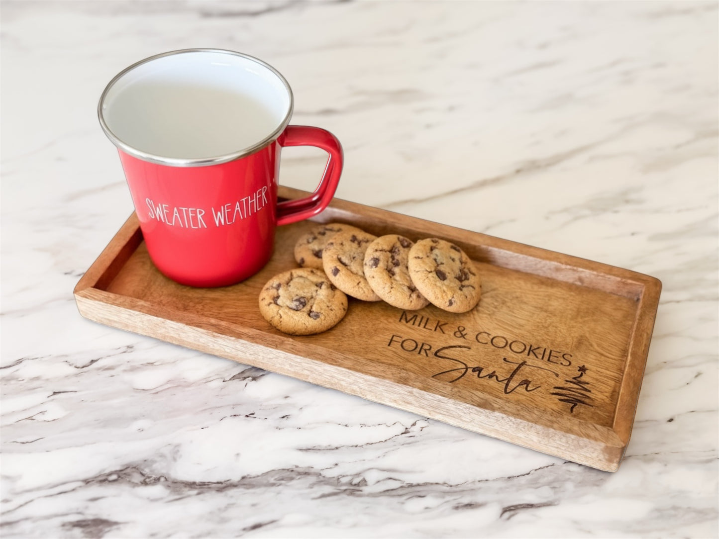 Milk and Cookies Tray for Santa