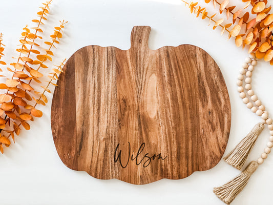 Personalized Pumpkin Serving Board