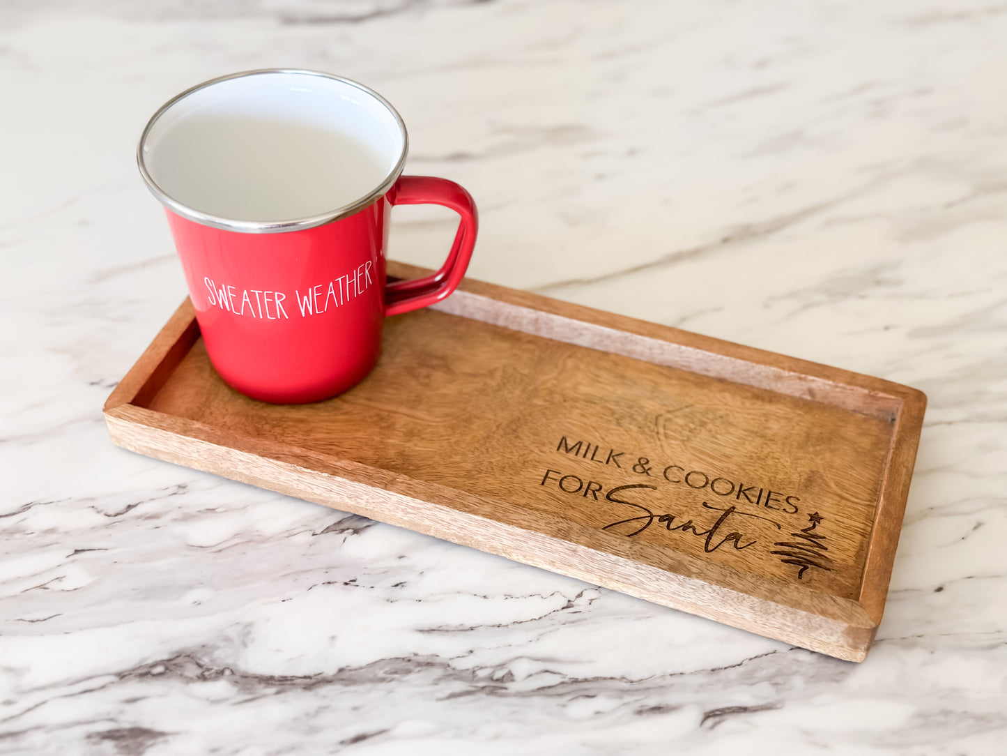 Milk and Cookies Tray for Santa