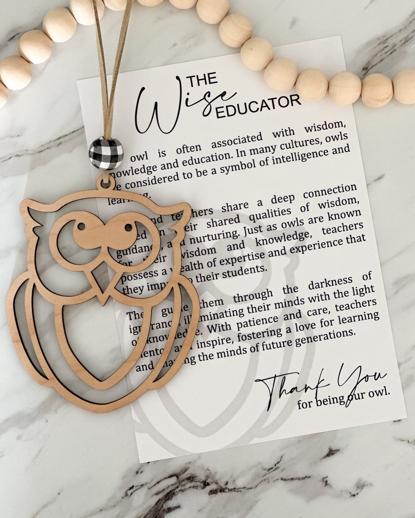 “The Wise Educator” Story Card Ornament