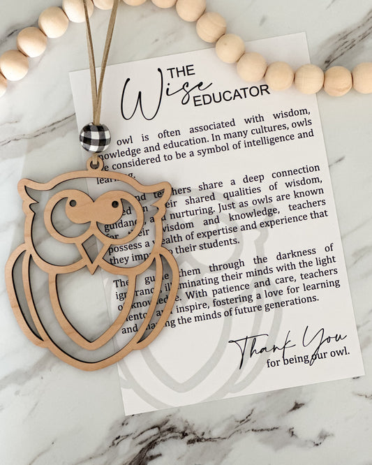 “The Wise Educator” Story Card Ornament