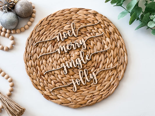 Christmas Place Setting Words Set