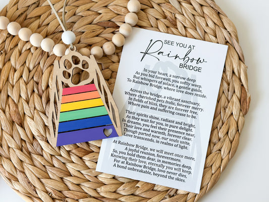 Rainbow Bridge Story Card Ornament
