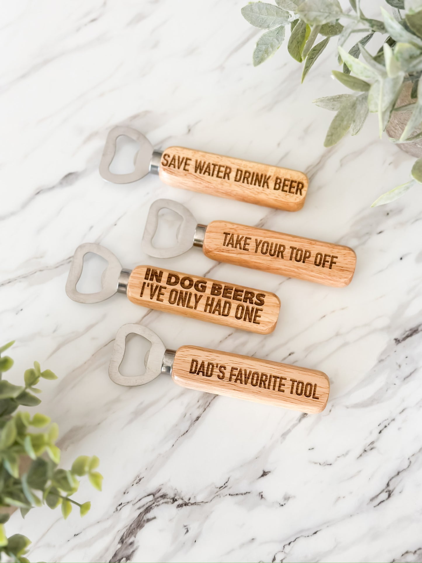 Funny Sayings Wood Handle Bottle Opener