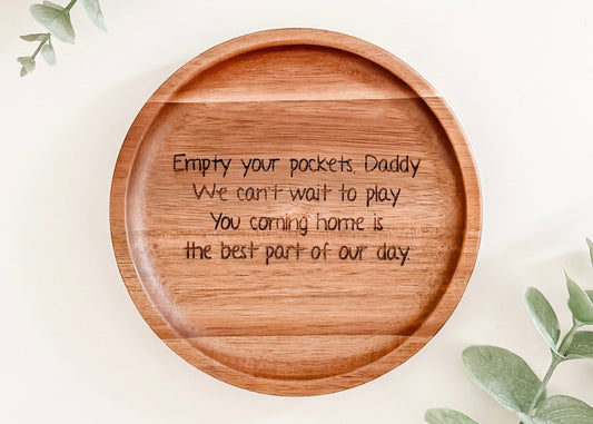Acacia Round Catch All Tray