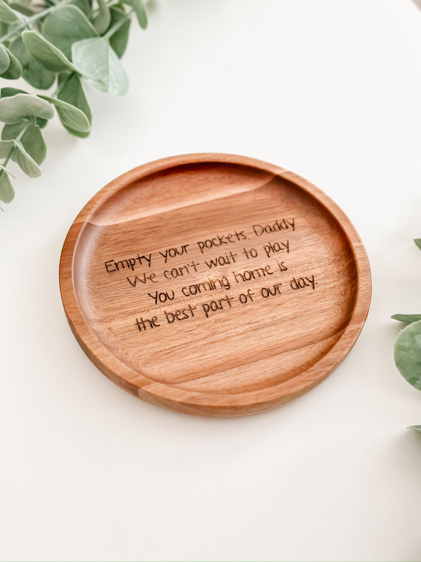 Acacia Round Catch All Tray