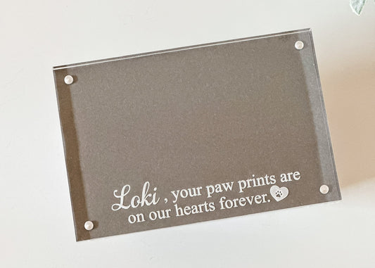 Personalized Pet Memorial Acrylic Picture Frame