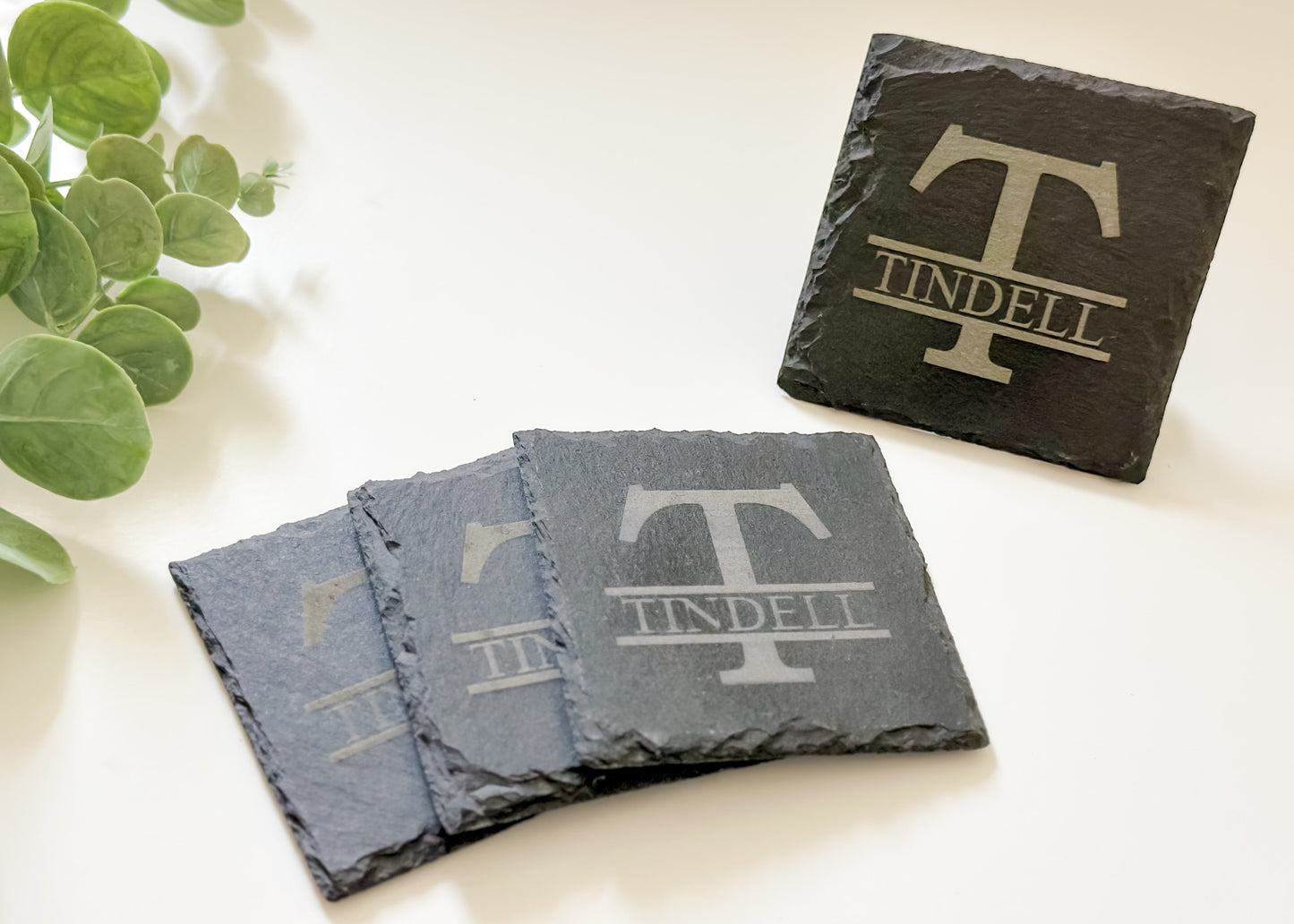 Square Slate Coaster Set of Four