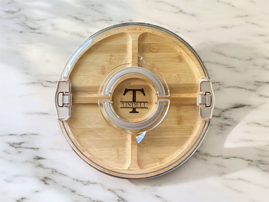 Personalized Charcuterie Board with Locking Lid